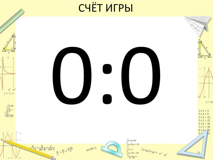 СЧЁТ ИГРЫ 0:0 18