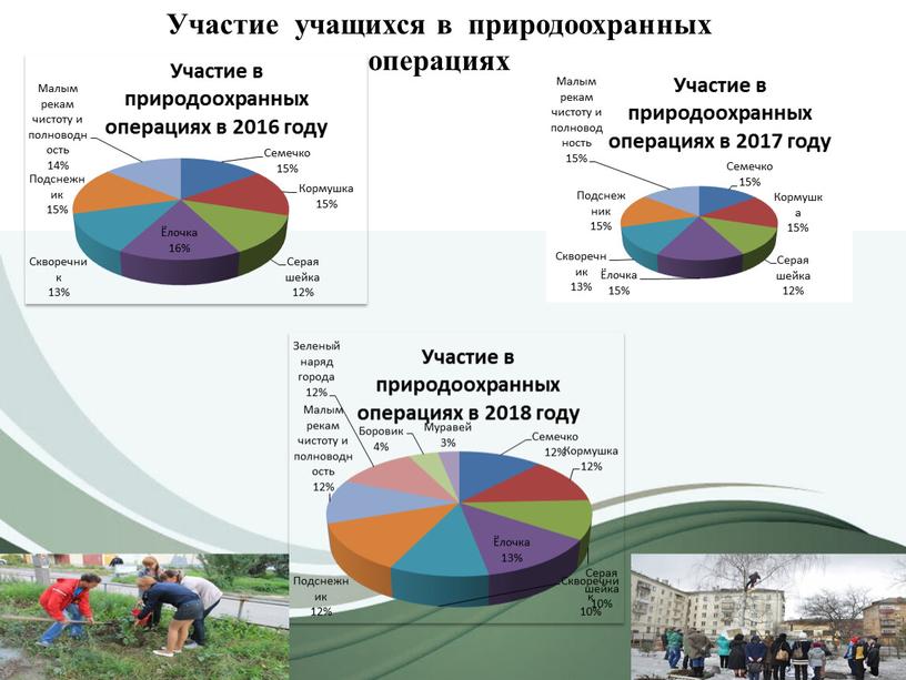 Участие учащихся в природоохранных операциях