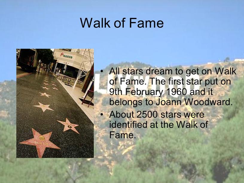 Walk of Fame All stars dream to get on