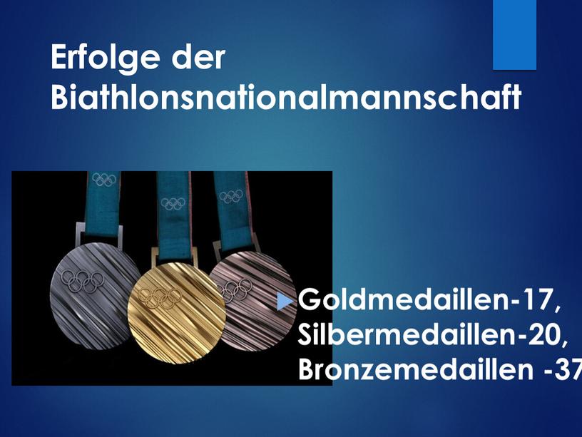 Erfolge der Biathlonsnationalmannschaft