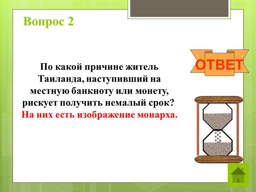 Вопрос 2 ОТВЕТ По какой причине житель