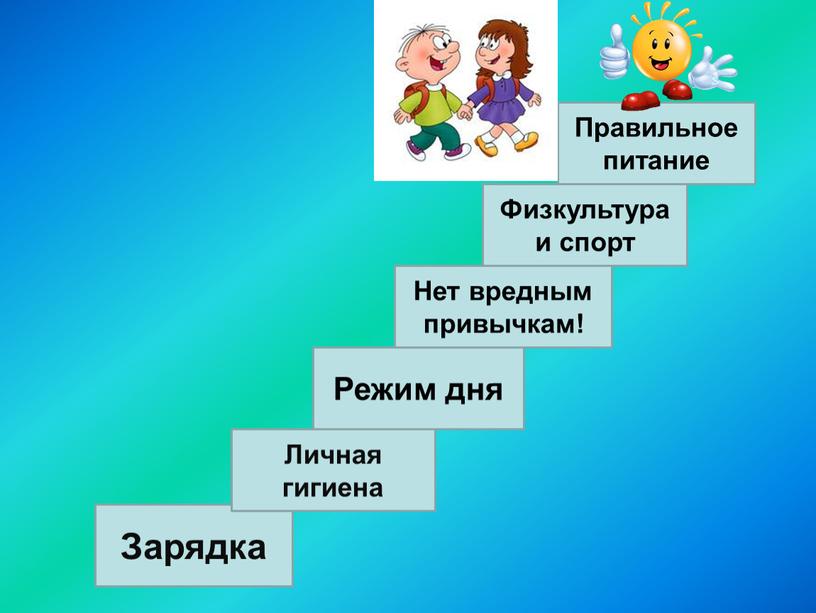 Зарядка Личная гигиена Режим дня