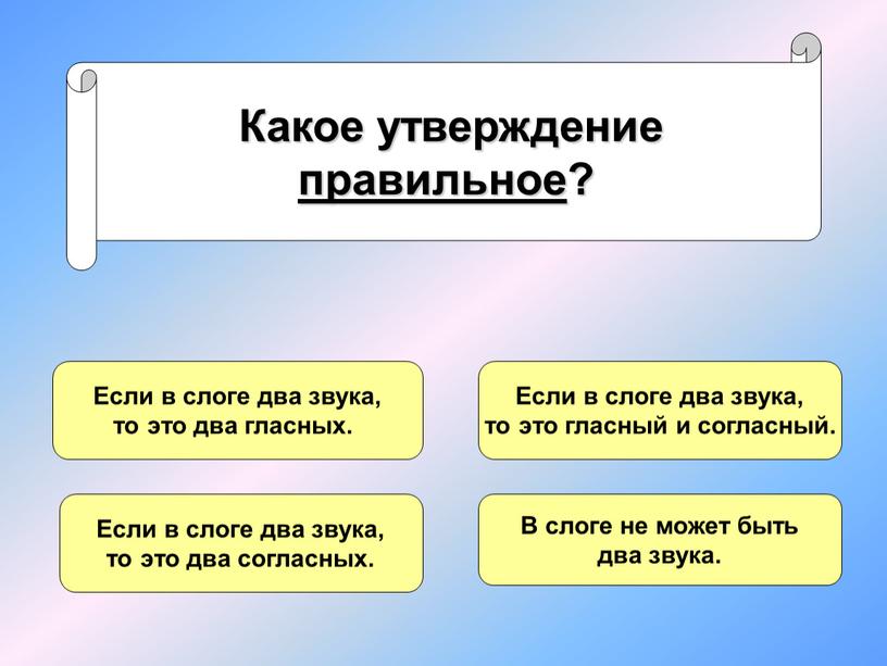 Какое утверждение правильное?