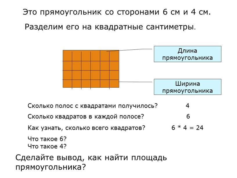 Это прямоугольник со сторонами 6 см и 4 см