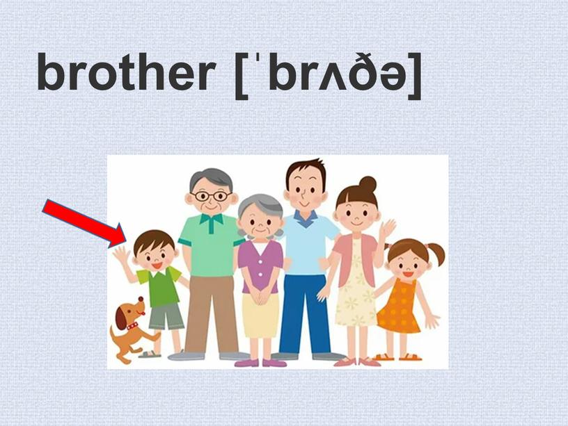 brother [ˈbrʌðə]