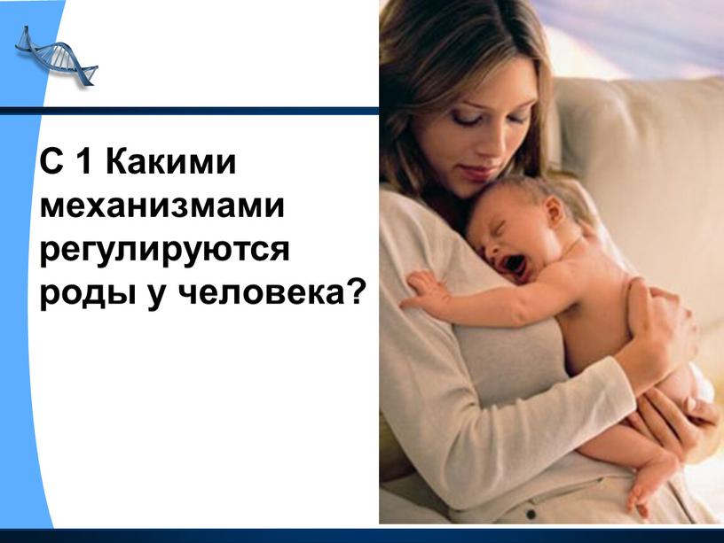 С 1 Какими механизмами регулируются роды у человека?