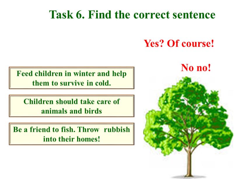 Task 6. Find the correct sentence