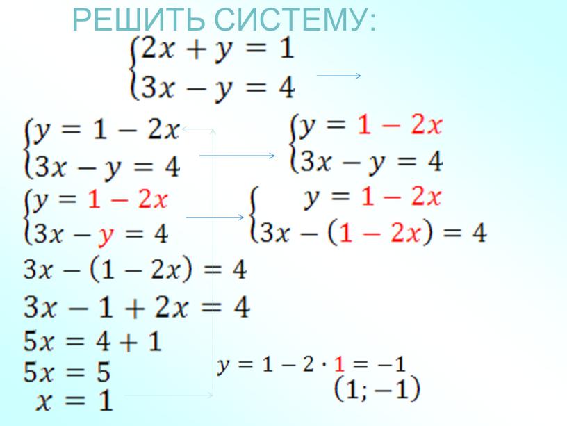 РЕШИТЬ СИСТЕМУ: