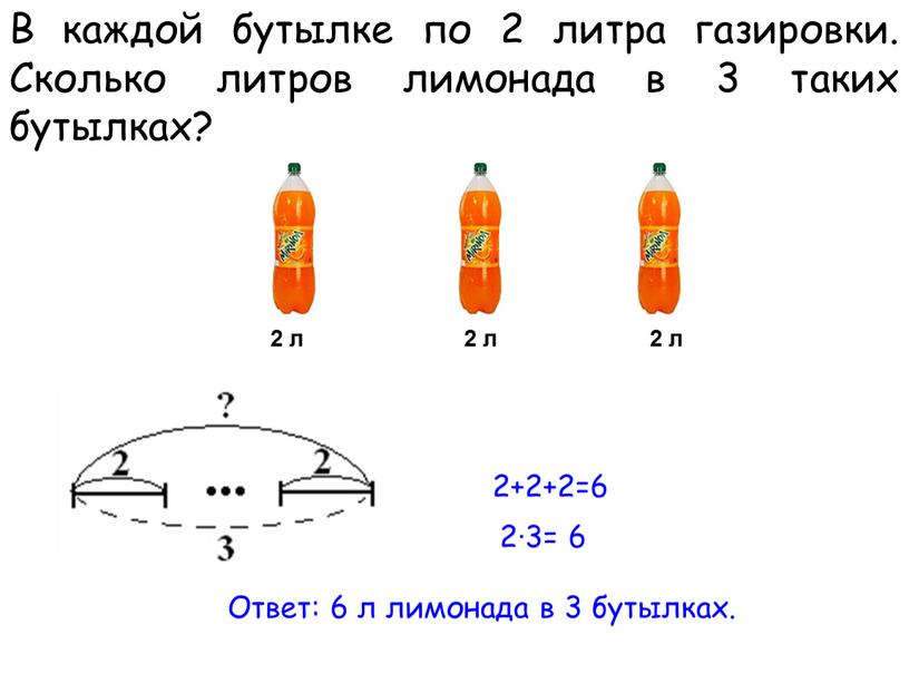 В каждой бутылке по 2 литра газировки