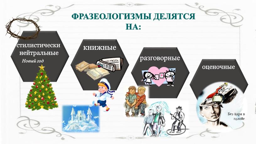 ФРАЗЕОЛОГИЗМЫ ДЕЛЯТСЯ НА: просторечные