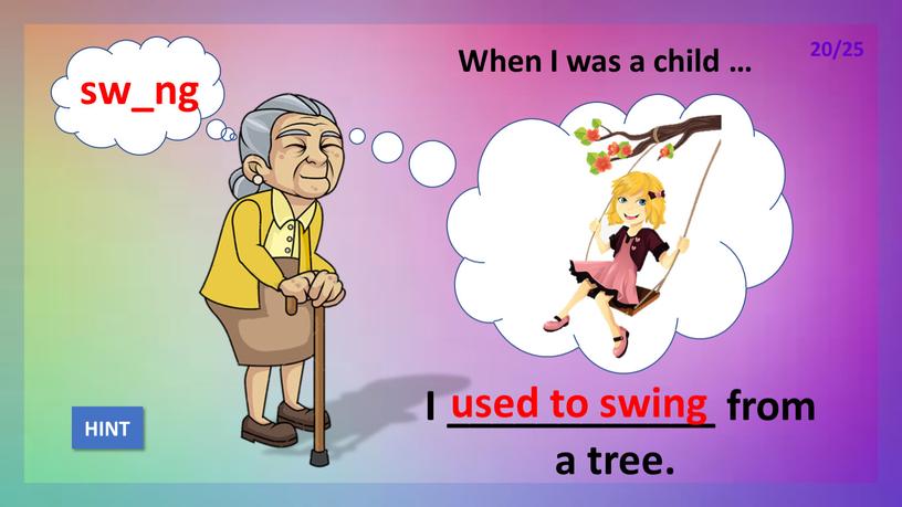 When I was a child … I ____________ from a tree