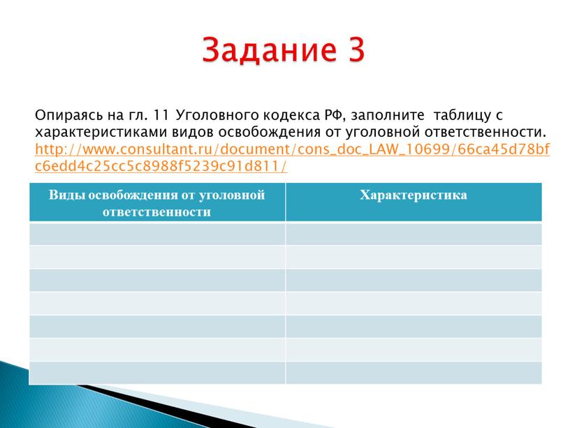 Виды освобождения от уголовной ответственности