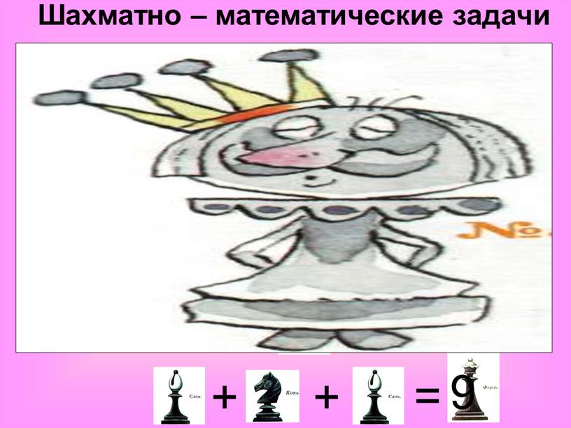 Шахматно – математические задачи = + 4 + + + + + + = = = = = = 10 6 6 8 12 6…