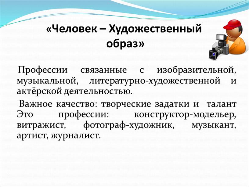 Человек – Художественный образ»