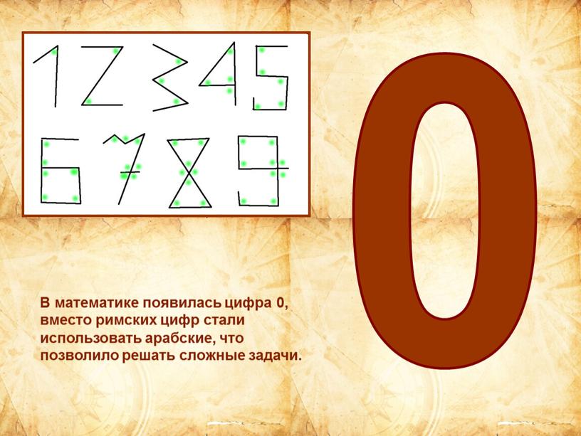 В математике появилась цифра 0, вместо римских цифр стали использовать арабские, что позволило решать сложные задачи