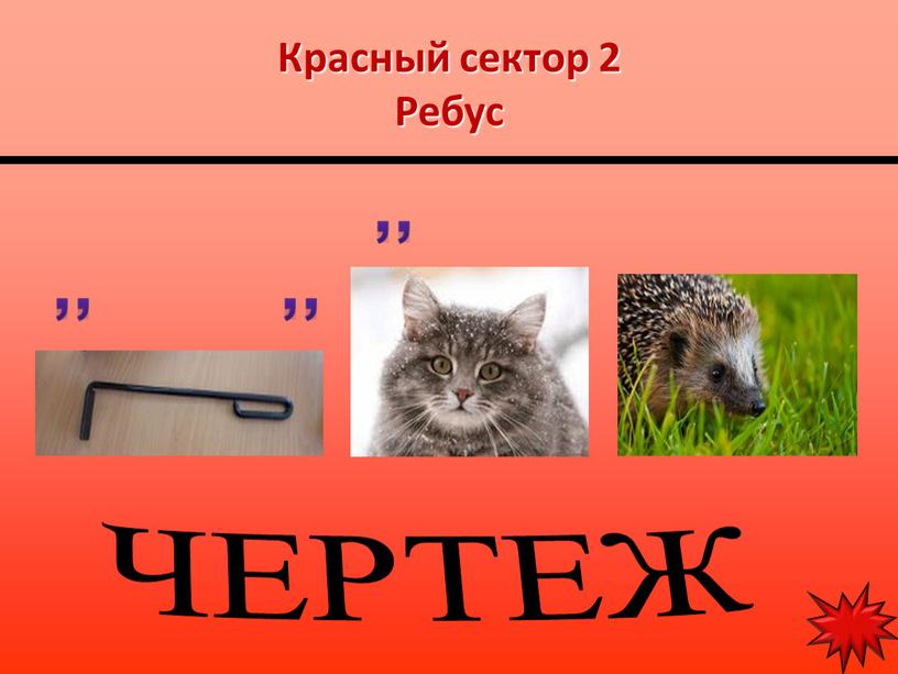 Красный сектор 2 Ребус ЧЕРТЕЖ ,, ,, ,,