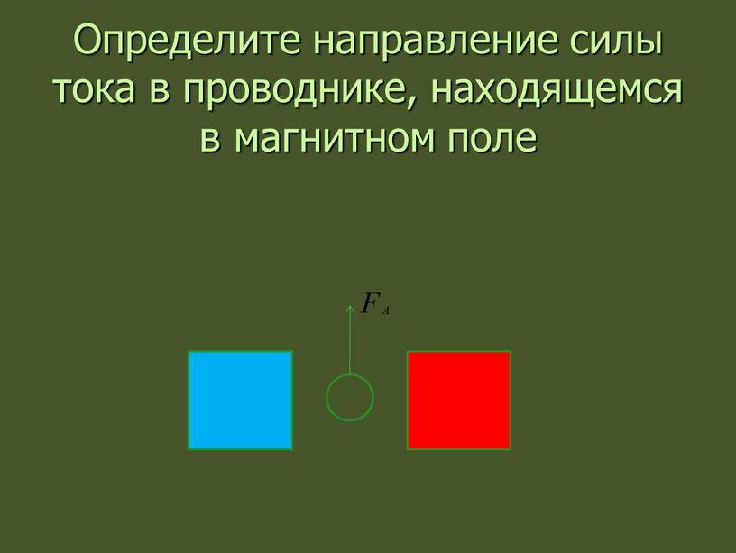 Определите направление силы тока в проводнике, находящемся в магнитном поле