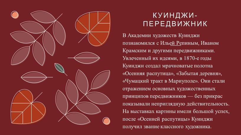 Куинджи-передвижник В Академии художеств