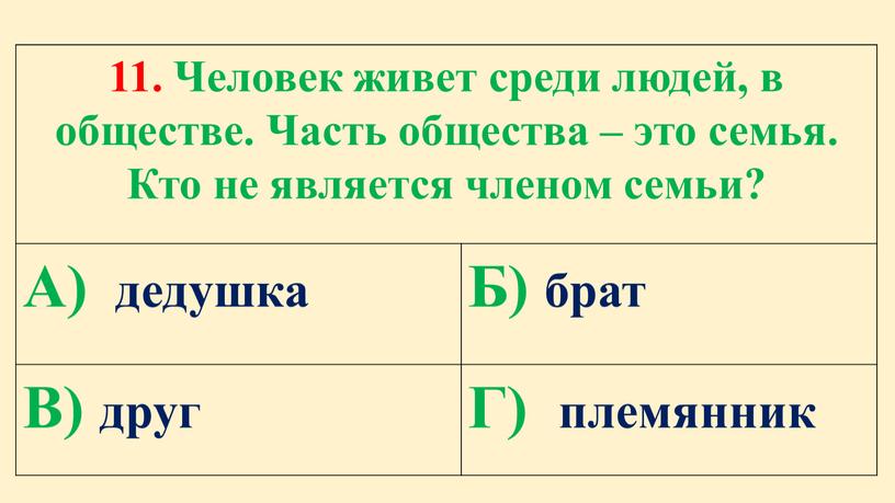 Человек живет среди людей, в обществе