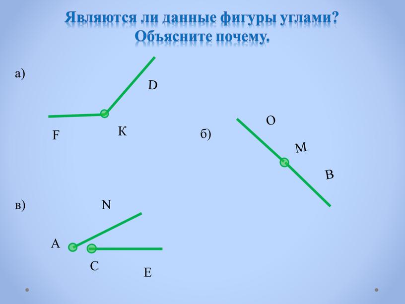 Являются ли данные фигуры углами?