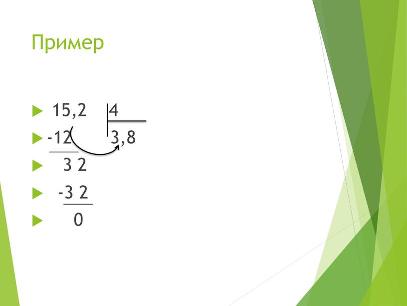 Пример 15,2 4 -12 3,8 3 2 -3 2 0