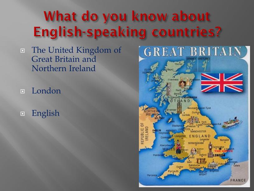 What do you know about English-speaking countries?