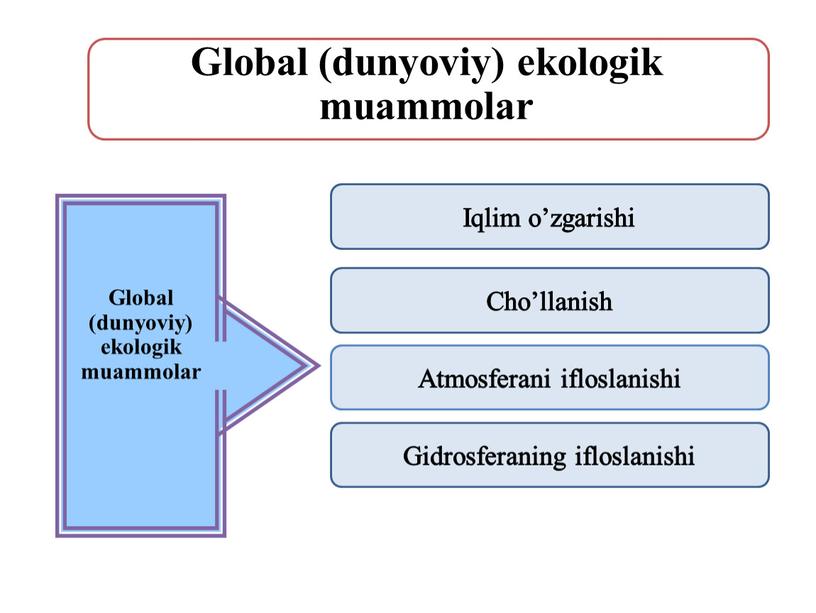 Global (dunyoviy) ekologik muammolar