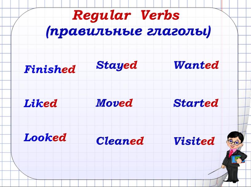 Regular Verbs (правильные глаголы)