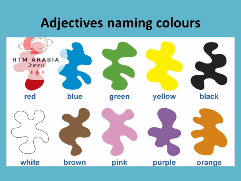 Adjectives naming colours