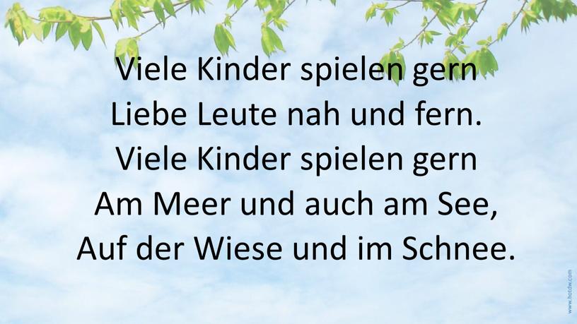 Viele Kinder spielen gern Liebe