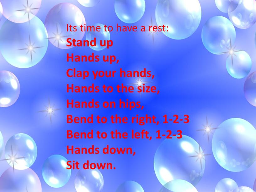 Its time to have a rest: Stand up