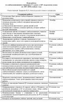 Календарно-тематическое планирование по подготовке к централизованному тестирование в 11 классе