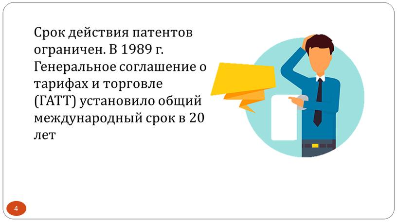 Срок действия патентов ограничен