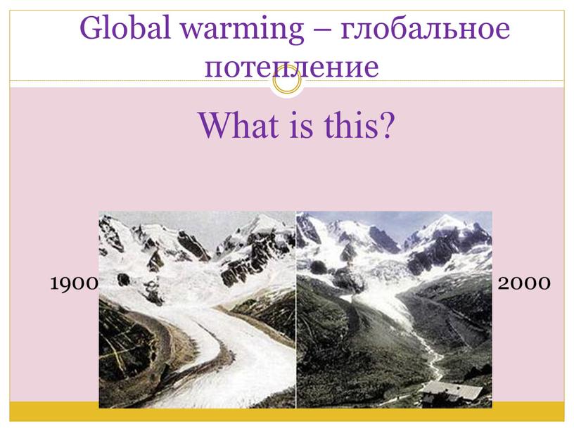 Global warming – глобальное потепление