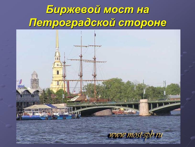 Биржевой мост на Петроградской стороне
