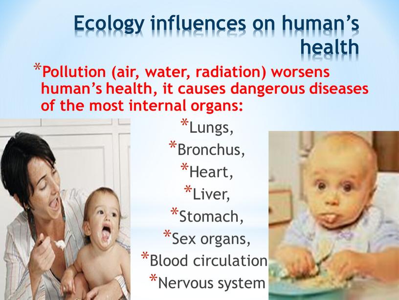 Ecology influences on human’s health