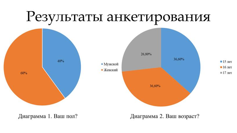 Результаты анкетирования Диаграмма 1