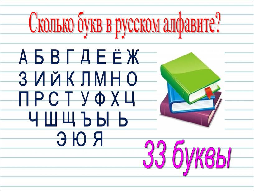 Сколько букв в русском алфавите?