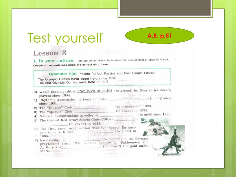 Test yourself A.B. p.51