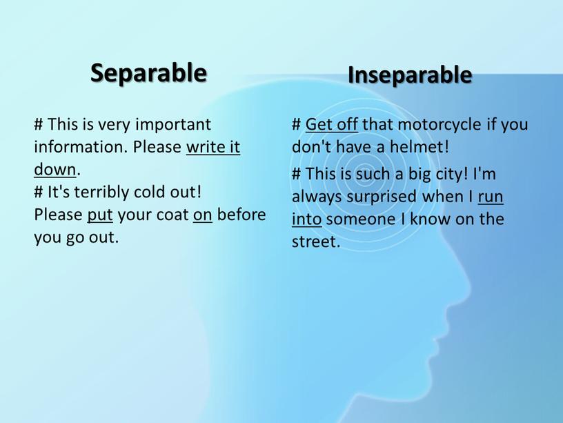 Separable # This is very important information