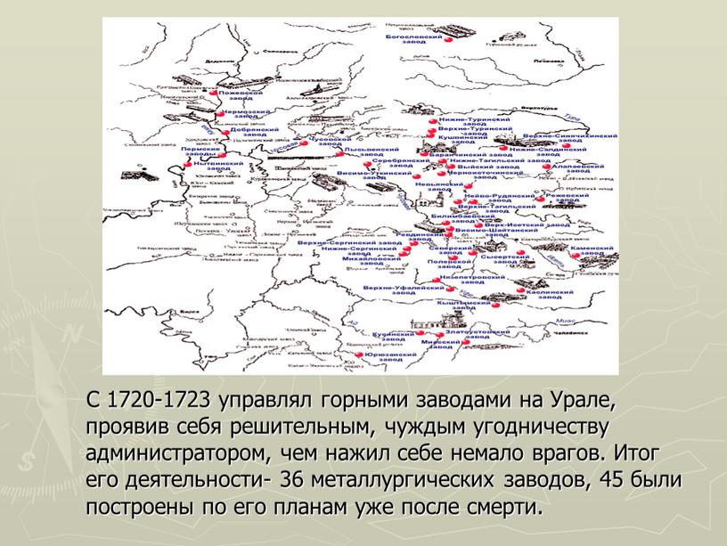 Карта горнозаводского урала