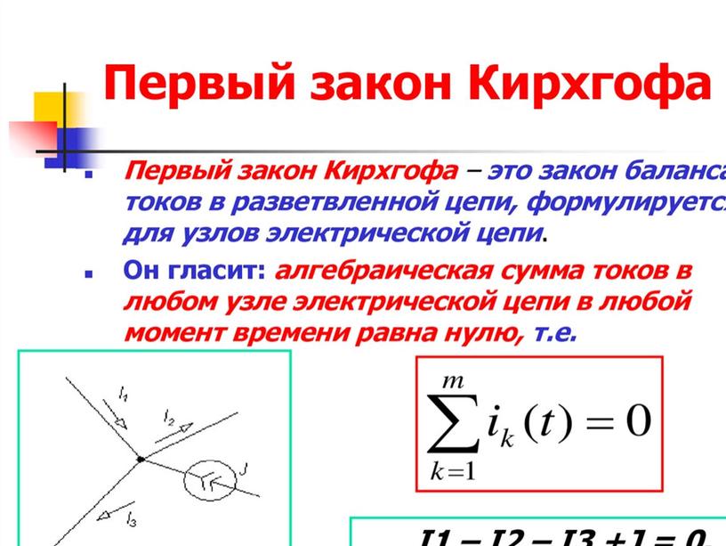 Проверка I1 - I2 + I3 - I4+ I5=0