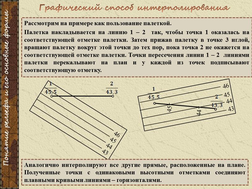 Рассмотрим на примере как пользование палеткой