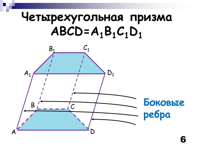 Четырехугольная призма ABCD=A1B1C1D1