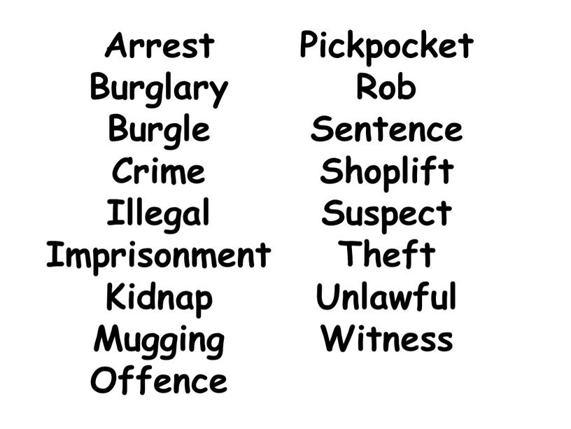 Arrest Burglary Burgle Crime Illegal