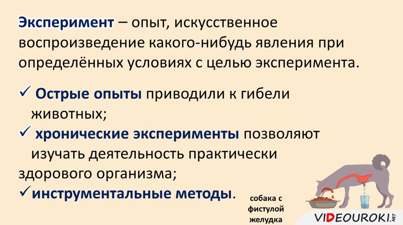 Эксперимент – опыт, искусственное воспроизведение какого-нибудь явления при определённых условиях с целью эксперимента