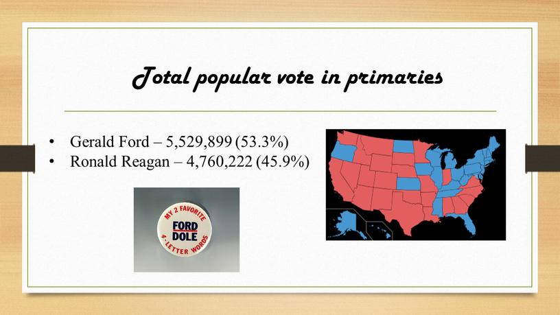 Total popular vote in primaries