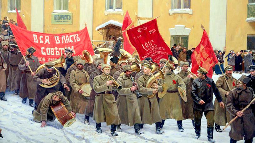 Презентация к уроку Октябрьская революция 1917 г