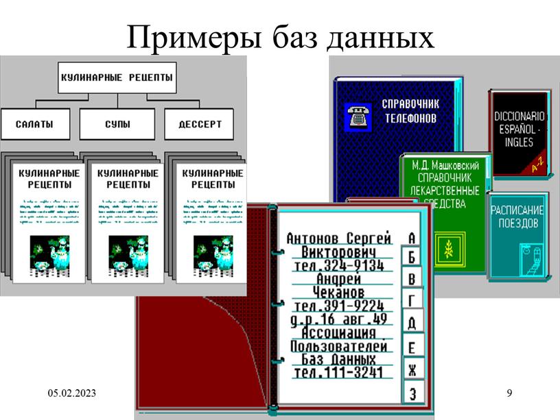 Базы данных 9 Примеры баз данных