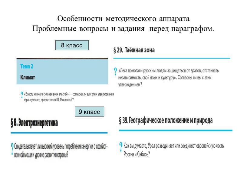 Особенности методического аппарата